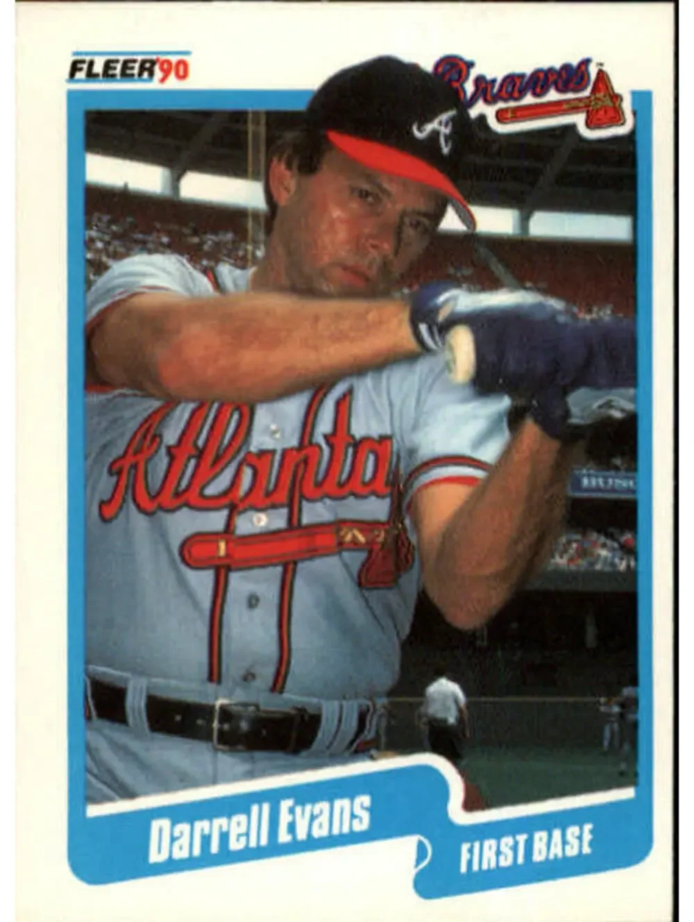 1990 Darrell Evans Fleer Baseball Card #581